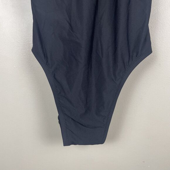 Elegant Black Ruffled Women's Swimsuit - Picture 4 of 9